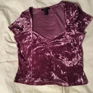 Forever 21 crushed velvet top size L
